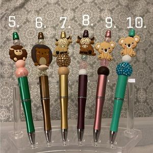 Writing pen artisan beaded custom handcrafted office stationary